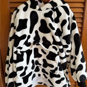 Kids Cow Print Fleece/Sherpa Comfy/Snuggy